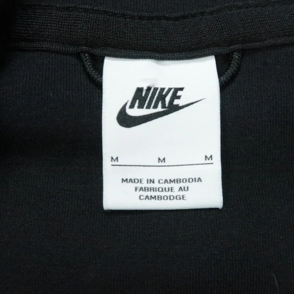 Nike Hoodie Mens Medium Black Tech Fleece Windrunner Full Zip Hooded Athletic